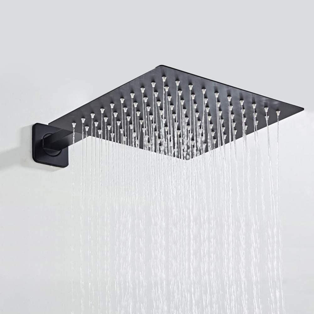 SXHRR Alcachofa de la Ducha Cabezal de Ducha de Lluvia de 10 Pulgadas, Cabezal de Ducha de Lluvia de baño montado en la Pared con rociador Superior de Alta presión de Acero Inoxidable 304