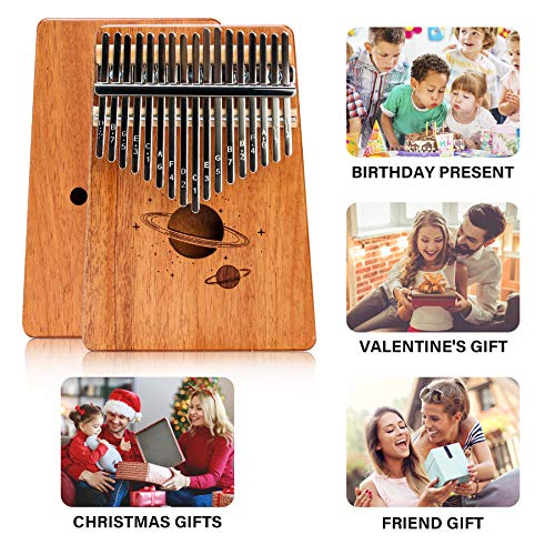 image for Chrider Kalimba Thumb Piano 17 Keys, Finger Piano Easy to Learn Portab