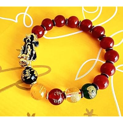 Handmade Feng Shui Beads Pi Yao Pi Xiu Five Elements Wealth Prosperity Bracelet Amulet (10MMR)