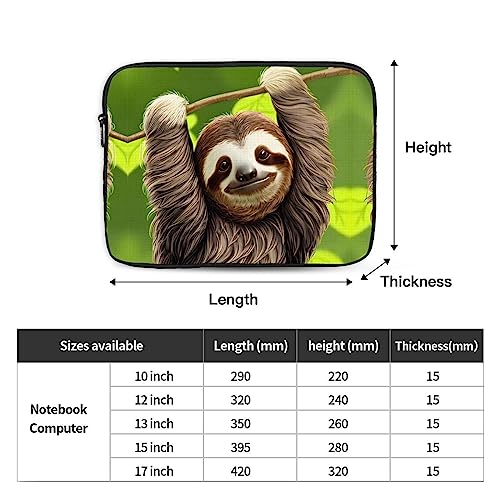 Cute Sloth Laptop Sleeve Case 15 Inch Suitable For Notebook Computer Tablet Traveling Carrying Simple Case4