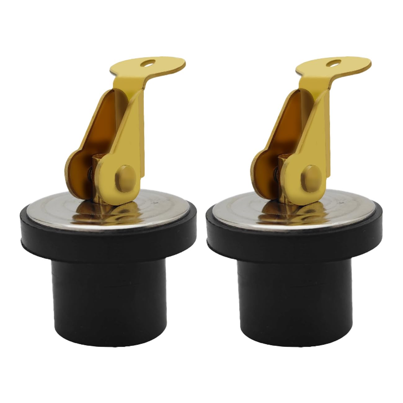 Marine Drain Plugs for Boats Snap Handle Rubber Drain Plug for Boat Brass Boat Drain Plug Sailing Boat Plumbing Fittings for Boat Marine Sinks Beams Baitwells (3/4inch)