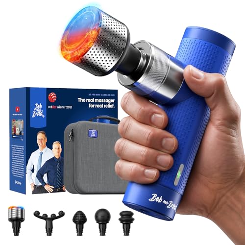 BOB AND BRAD A7 Pro Massage Gun with Heat & Cold Therapy for Back Pain & Recovery - 11mm Deep...