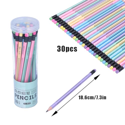 Set de lápices de grafito triángulares Tiiyee 30 piezas miniatura 6