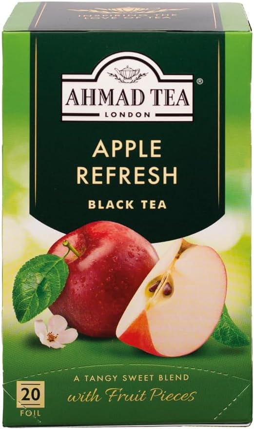 Apple Refresh Black Tea, 20-Count Tea Bags (Pack of 6)