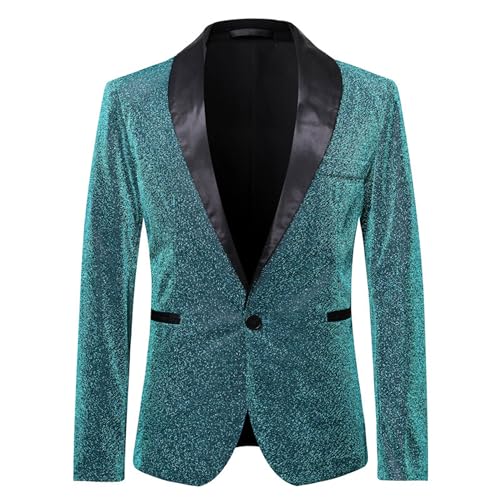 Men's Wedding Sequins Blazer Party Prom Regular Shinny Suit Dinner Sequins Suits Jackets