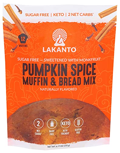 LAKANTO Pumpkin Spice Muffin & Bread Mix, 6.77 OZ