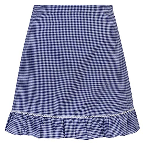 Paradise Girls School Gingham Skirt Elasticated Back Summer School Uniform 5-16 Years New Navy Blue