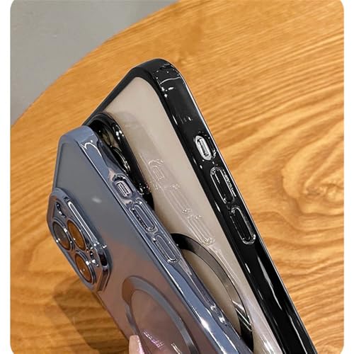 Coque iPhone 16 Pro Max transparente silicone aimantée or - 2