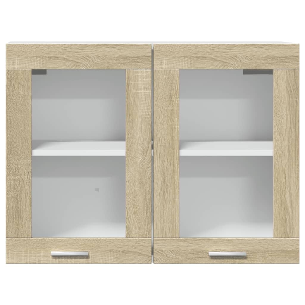 Tomostar Meuble Haut de Cuisine, Armoire Suspendue Cuisine Armoire en Verre Suspendue Lyon Chêne Sonoma 80x31x60 cm
