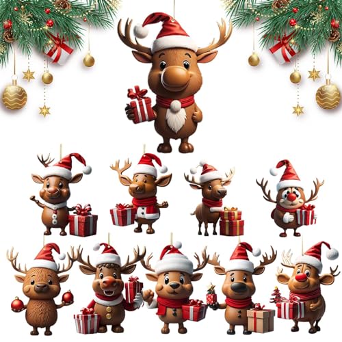 10 Stück Weihnachtsbaum Rentier Anhänger 2D Acryl Weihnachtsrentier Hängende Deko Lustiger Weihnachten Rentier Ornament Spaß Weihnachtsanhänger Deko Christbaumschmuck Weihnachtsschmuck Geschenk 10 Stück Weihnachtsbaum Rentier Anhänger 2D Acryl Weihnachtsrentier Hängende Deko Lustiger Weihnachten Rentier Ornament Spaß Weihnachtsanhänger Deko Christbaumschmuck Weihnachtsschmuck Geschenk