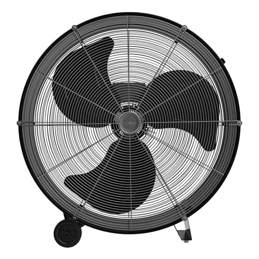 Cecotec Ventilador de Suelo Industrial Proindustry 2400. 180W, Diámetro 60Cm, 3 Velocidades, Aspas de Aluminio, Flujo de Aire 9832,8M³/H, Diseño Transportable, Rejilla de Protección, Fácil Manejo