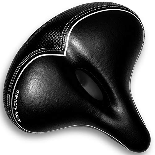 Bikeroo Comfortable Wide Bike Seat Cushion - 10.2" x 9.5" - Universal fit