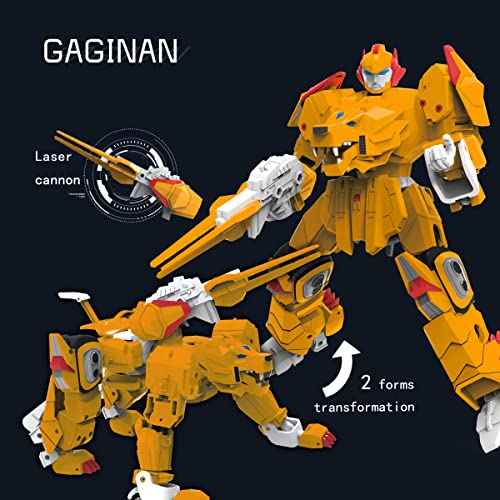 Gaginan Lion Warrior Turn Into Robot Toy, Sagacious Animal Robot Action Figure, 10-Inch Deformation Robot Figures, Disassembly Toys For Boys & Girls Age 6+(Yellow) #TOP1