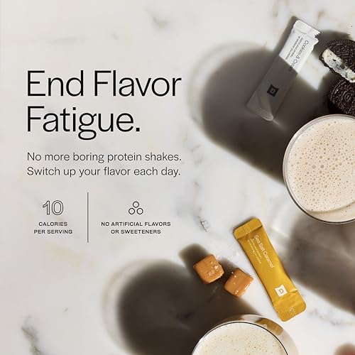 Image of Gainful Flavor Sticks for Unflavored Protein Powder, Sweet Treat Variety Pack, Vanilla, Salted Caramel, Cookies & Cream Flavor Boosters, for Plant Based or Whey Protein, No Sugar Added, 14 Ct