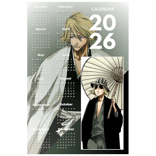 Image of 2026 Anime Calendar - Kisuke Urahara from Bleach | 12 inch x 18 inch size | Wall Decoration Aesthetic Calendars