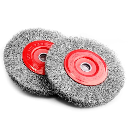 Cepillo de rueda de alambre de acero inoxidable de 6 pulgadas para amoladora de banco