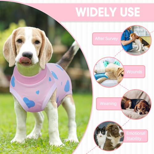Image of BRKURLEG Small Dog Recovery Suit After Surgery Female Male, Abdominal Wound Protection, Back Zipper Spay Recovery Suit for Dogs & Cats, Soft Anti-Licking Puppy Onesie Pajamas, Cone Alternative, L