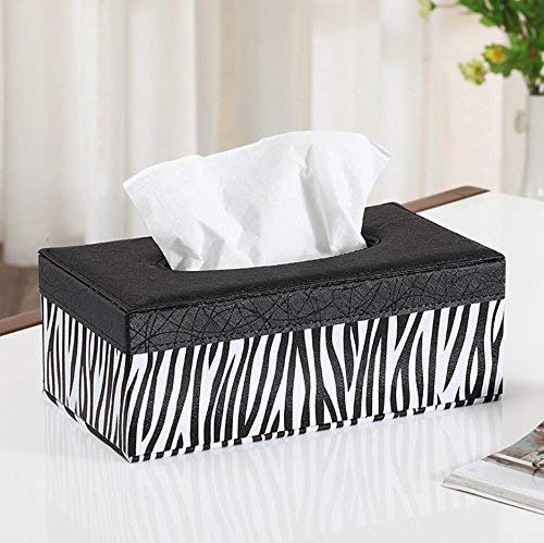 Boîte à mouchoirs en cuir PU et distributeur de serviettes wc