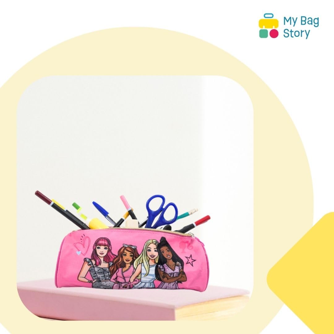 mybagstory, Pencil Case for Girls Barbie, Pink, Child, School, Primary, Kindergarten, Daycare, Girl's Pencil Case, Size 22 cm - Image 4