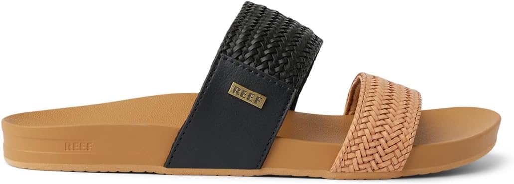 REEF Vista Braid II Women's Fashion Slide Sandal, Vegan Leather Strap, Ultra Soft Cushion Footbed - Image 3