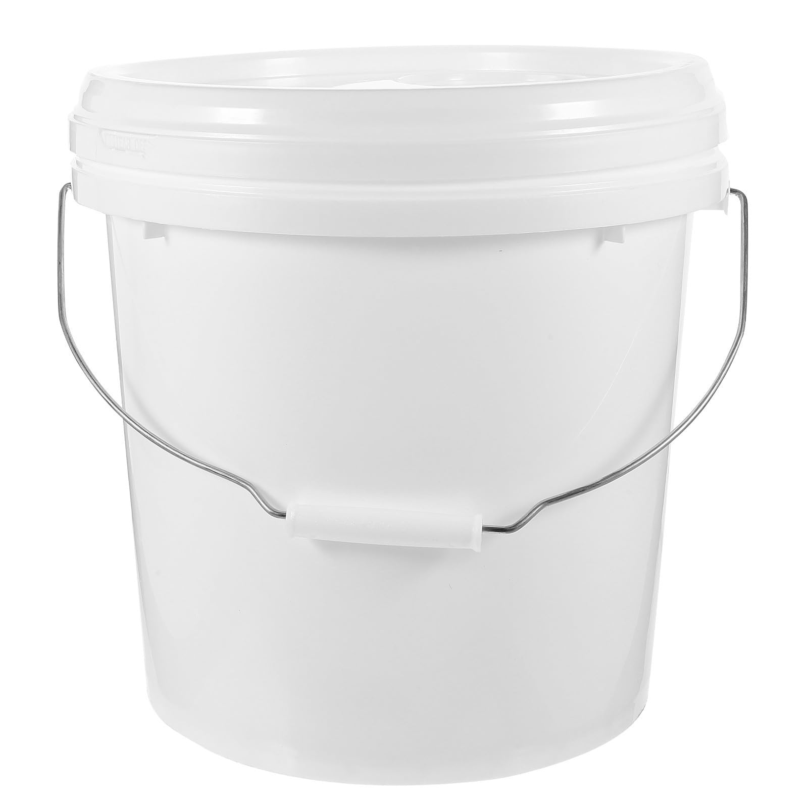 Cubo de pintura blanco 10l con tapa LALAFINA contenedor HDPE