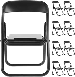 ibasenice 9piezas Miniature Folding Chair Cell Phone Stand for Doll House Decorative Tabletop Accessory