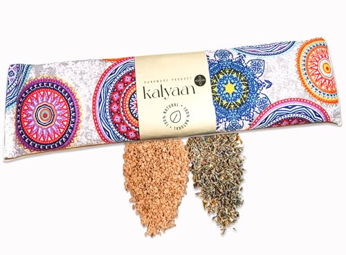 KALYAAN Plus Saco Semillas Microondas - Saco Térmico - Bolsa Semillas Calor Microondas - (45x13CM) Frío y Calor -Fabricación Ecológica, Artesanal y Nacional (Azul Mandala)