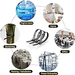 Reusable Zip Ties 12 Inch 100Packs Reusable Zip Tie Black Zipper Tie Removable Wire Ties SGS Certified,for Cable Management Ties Multi-Purpose Use Indoor and Outdoor Tie Wire