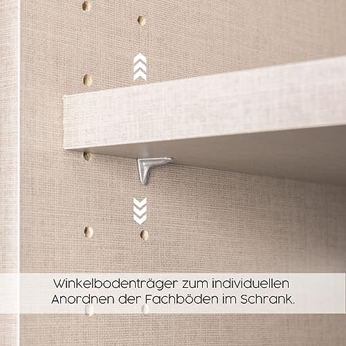 Rauch Möbel Celle Schrank Drehtürenschrank in Weiß/Hochglanz Weiß, 3-türig mit 6 Schubladen, inkl. Zubehörpaket Basic 1 Kleiderstange 2 Einlegeböden, BxHxT 136x197x54 cm