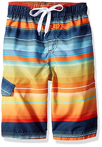 Image of Kanu Surf Boys' Toddler Troy Stripe Swim Trunks