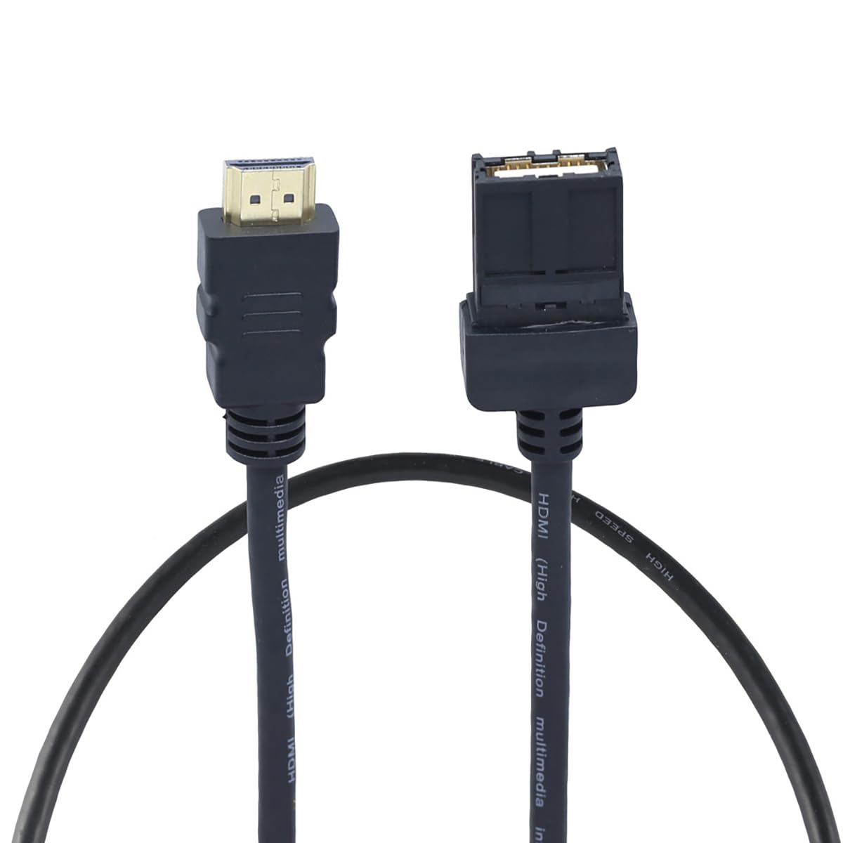 Cavo audio video ad alta definizione tipo E maschio a AM maschio per auto, compatibile con HDMI 2.0, connettore multimediale digitale ad alta velocità anti-vibrazione, supporta 4K Ultra HD (5M)