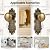 CEYMIO Bronze Dummy Door Knobs Interior 2 Pack Door Knob Antique Door Handle Vintage Door Pulls for Pantry Door Hallway