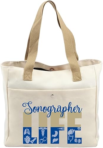 VAMSII Sonographer Life Tote Bag ecografista Regalo de graduación de ultrasonido Técnico Regalo de Sonografía Tecnología Regalo Radiólogo disponible en Yaxa Colombia