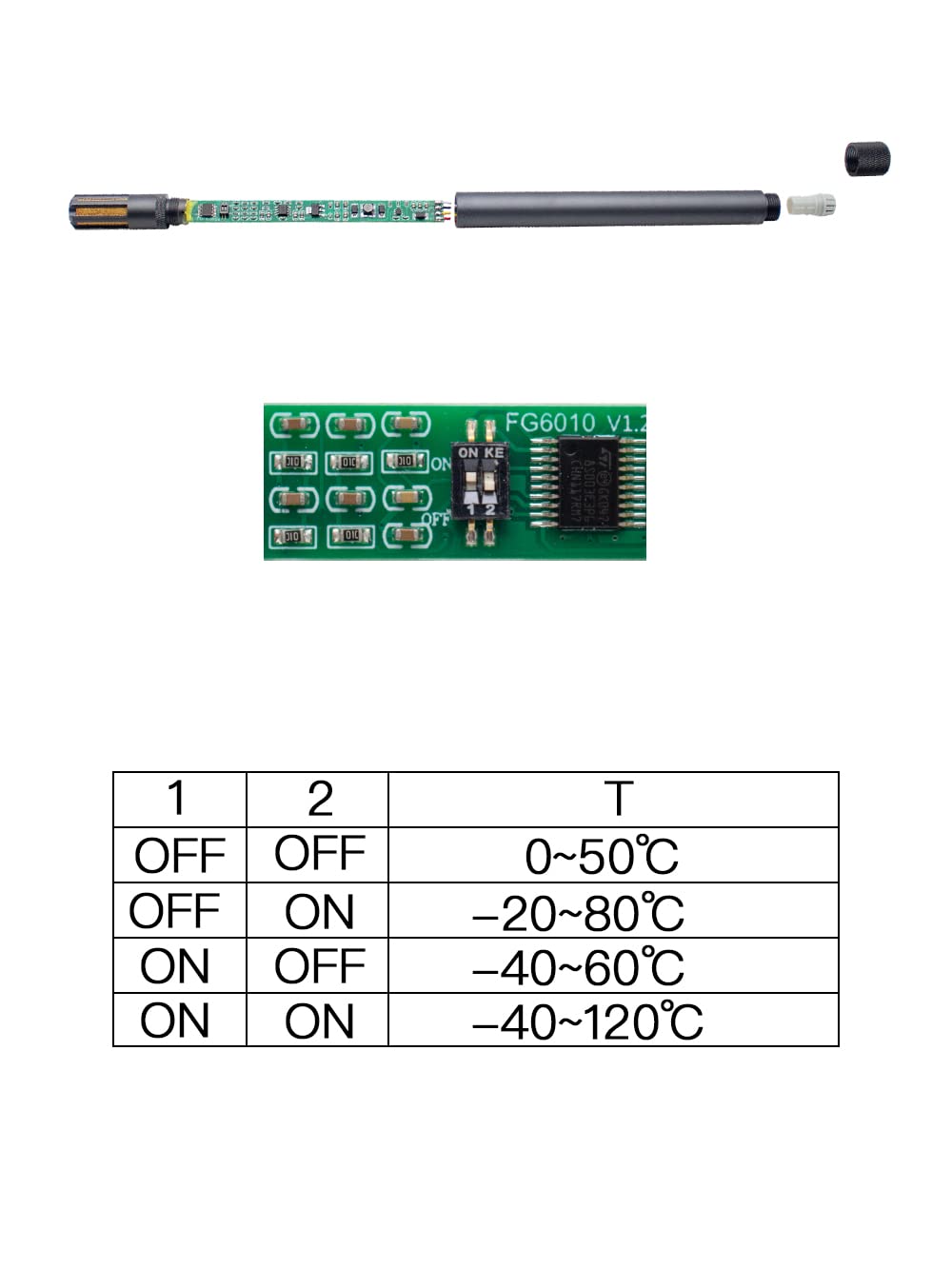 Toplionace Transmisor de Temperatura y Humedad de Metal, Sonda T&H 0-10V del Sensor de Temperatura Humi de Alta Precisión a Prueba de Explosiones de Tubería FG6010