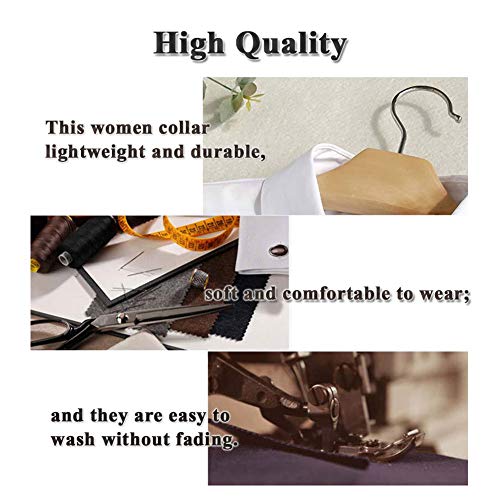 AORAEM Fake Collar Detachable Faux Doll Collar Shirt Blouse Half Shirts for Women and Girls(White) - Thumbnail 6