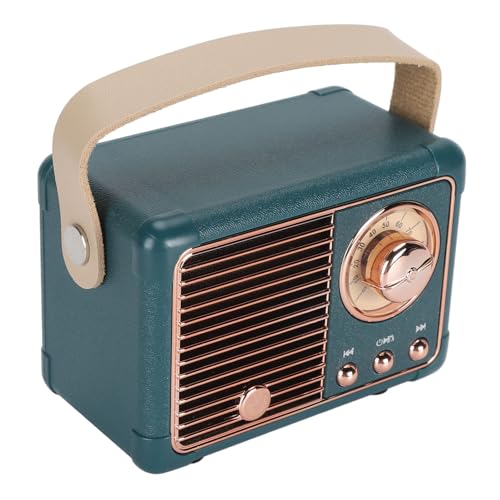Piccolo Altoparlante Wireless Decorazioni Vintage Classiche Design retrò Long Praytime Mini Altoparlanti per Garage Escursioni - Componenti Elettronici Grigio GREEN