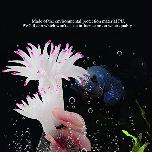 Décorations artificielles Plantes coralliennes pour aquarium – Simulation naturelle Plantes Aquatiques Corail Blanc