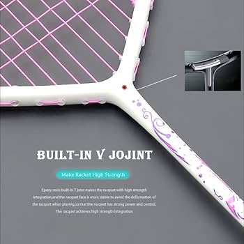 Amazon | V字型 100% カーボンファイバー張り バドミントンラケット 超