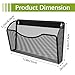 EasyPAG 3 Pack Wall File Holder, Single Mesh Hanging File Organizer for A4 Letter Size Paper, Wall Mount Paperwork Basket for Office, Home, School, Black