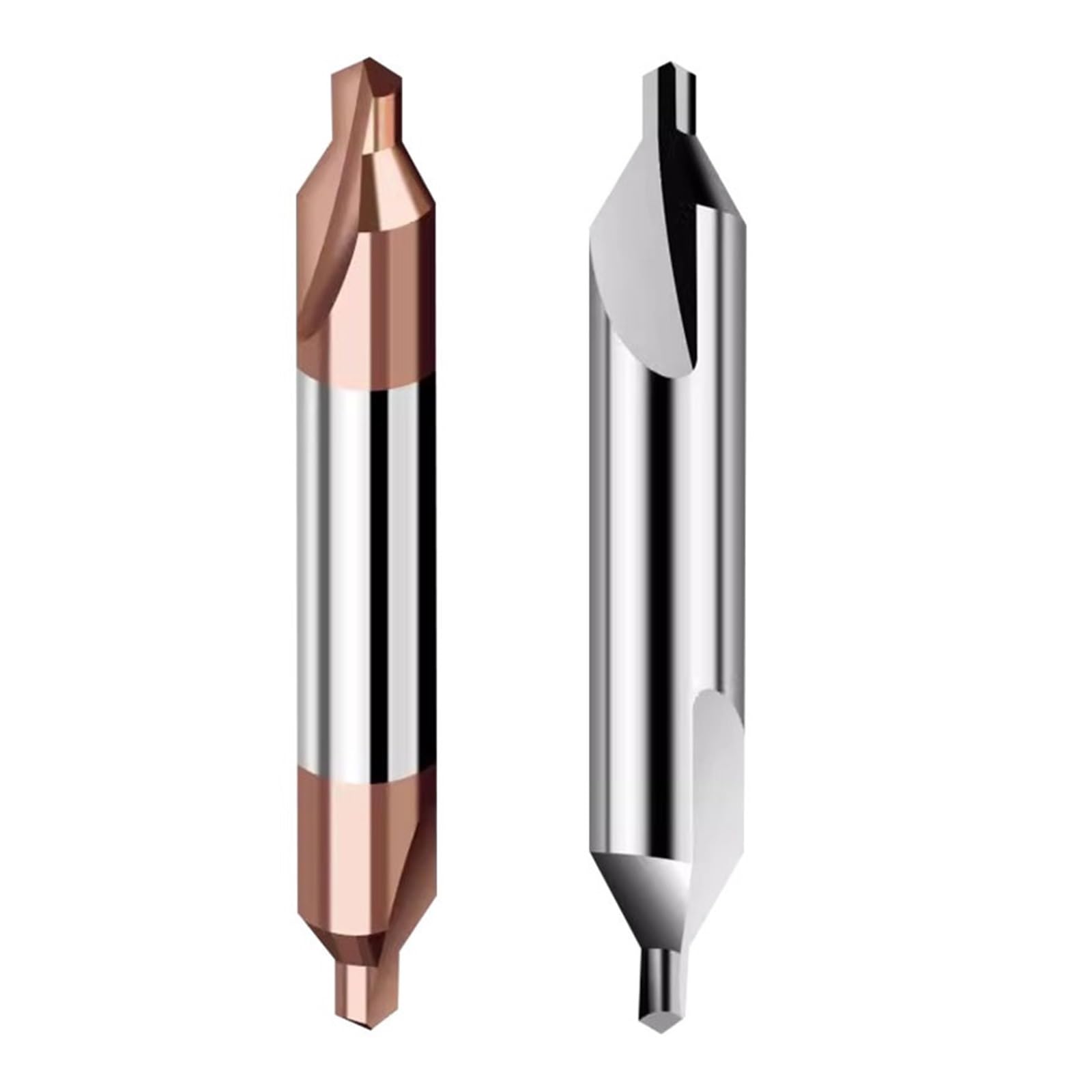 Hochgeschwindigkeitsstahl-Zentrierbohrer Zentrierbohrer, Hartmetall-Fasenlattenbohrer, A-Form for Metall, Aluminium(A-BF2055(1PCS),3.5xD10x60)