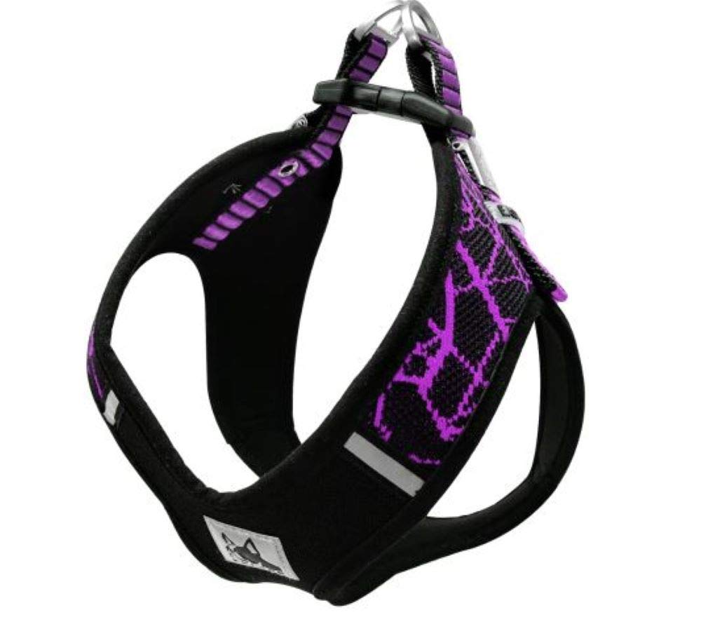 BORORO No Pull Mesh Dog Harness Large Dogs Vest 3M Reflective Nylon Adjustable Step-in (Purple)