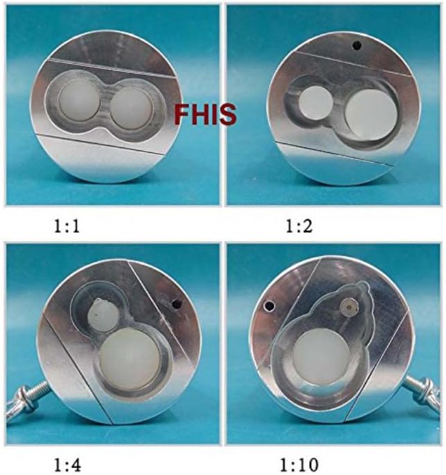 Fhis Dispensing-S50 AB Double Fluid Dispenser Semiautomatic Bicomponent a Plastic Machine 50ml Aluminum Flashlight type AB Glue Gun (2:1)
