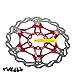Newgoal Disco de Freno de Disco de Bicicleta, 160mm Bicicleta de montaña Flotante Disco de Freno Centro de Bloqueo Accesorios de Bicicleta（Rojo）