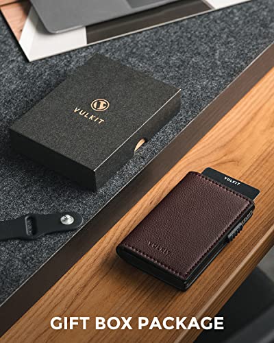 Image of VULKIT Minimalist Card Holder Wallet Pop Up Cards RFID Protection Holds Up to 10 Cards