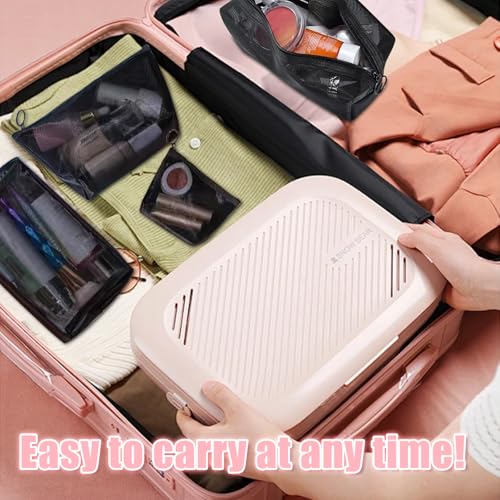 4 Piece Mesh Cosmetic Bag Set, Makeup Pouches, Zipper Pouches for Toiletries, Black (4, black)4