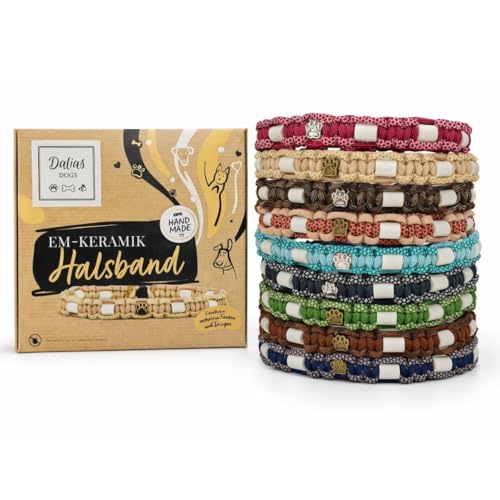 Collier en céramique EM pour chiens et chats - Fabrication sur mesure Bande EM originale en paracorde US (Moins de 20 cm, camouflage)