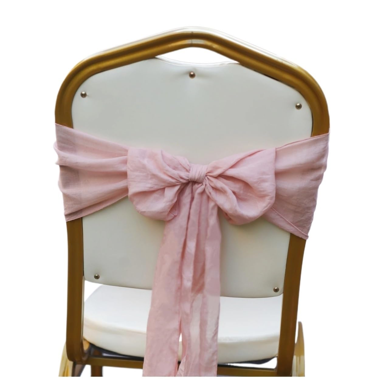 LVCHAO 30-100Pcs Dusty Rose Cheesecloth Chair Bow Sashes Decorative for Wedding Ribbons Party Ceremony Banquet Covers For Banquets and Parties(Light Pink,50PCS)