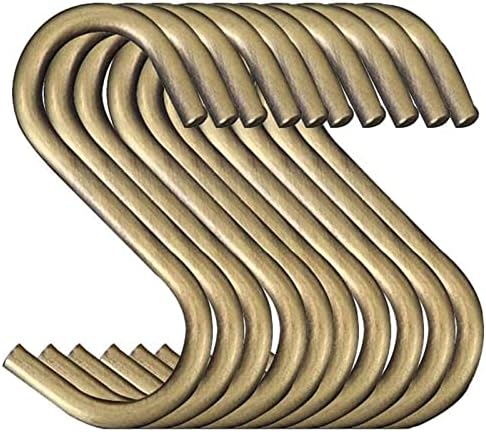 TOPIND 20 Pack 2.4in S Hooks, Steel S Hanging Hooks Heavy Duty Hooks Hanger for Kitchen Work Shop Bathroom Garden, Pan Pot Rack Hooks, Closet Hooks, Hanging Plants, Cups, Jeans