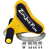 Adventure Parks Zip Line Fun ZL35 Zip Line Ride On, 35', Yellow Trolley