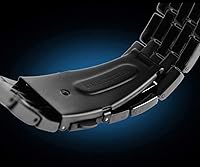 Vista 6 de Fashion Mens Binary Sports Watch Digital LED Matrix Waterproof Outdoor Casual Black Bracelet Square Blue Backlit Watches